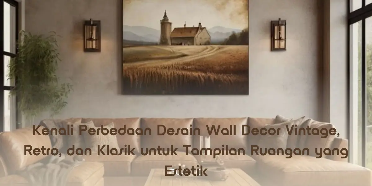Kenali Perbedaan Desain Wall Decor Vintage, Retro, dan Klasik untuk Tampilan Ruangan yang Estetik