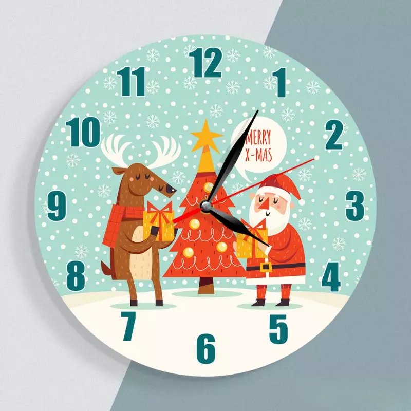 Jam Dinding Bertema Natal