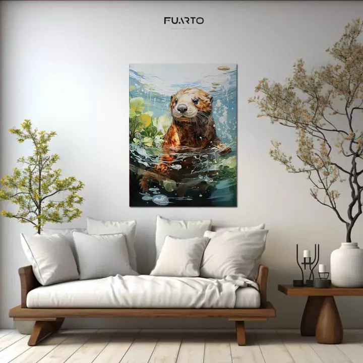 Wall Decor Kayu Gambar Otter
