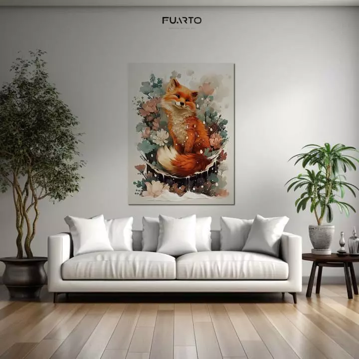 Wall Decor Kayu Gambar Fox/ Rubah