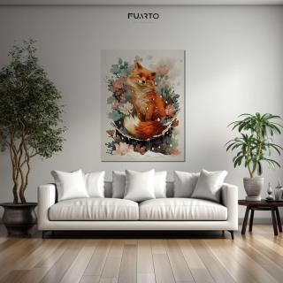 Wall Decor Kayu Gambar Fox/ Rubah