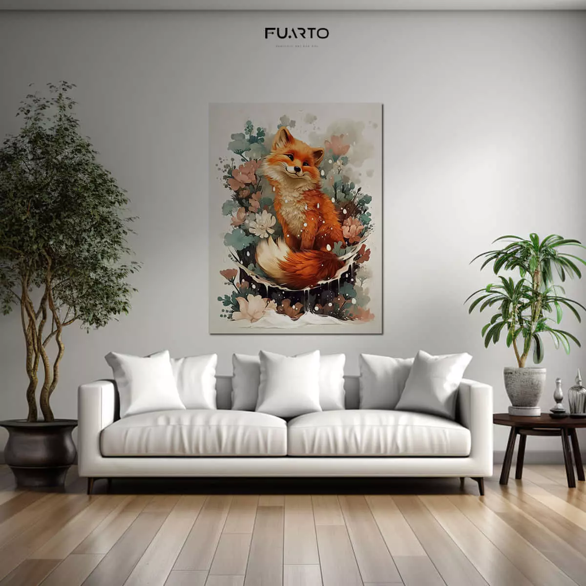 Wall Decor Kayu Gambar Fox/ Rubah