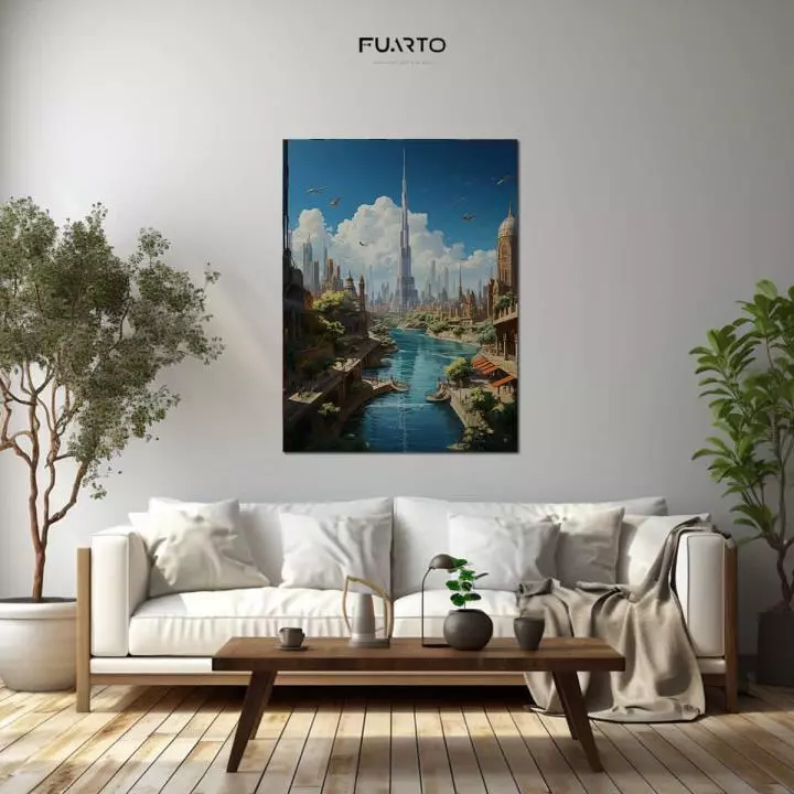 Wall Decor Kayu Lukisan Pemandangan