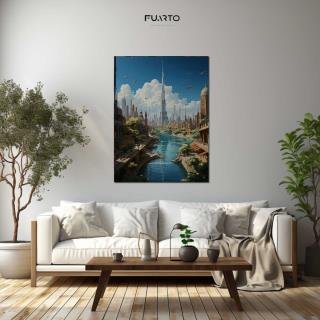 Wall Decor Kayu Lukisan Pemandangan
