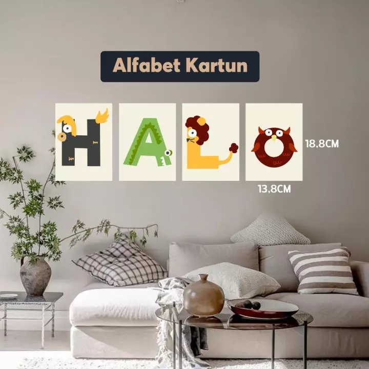 Wall Decor Alfabet Kartun K-T