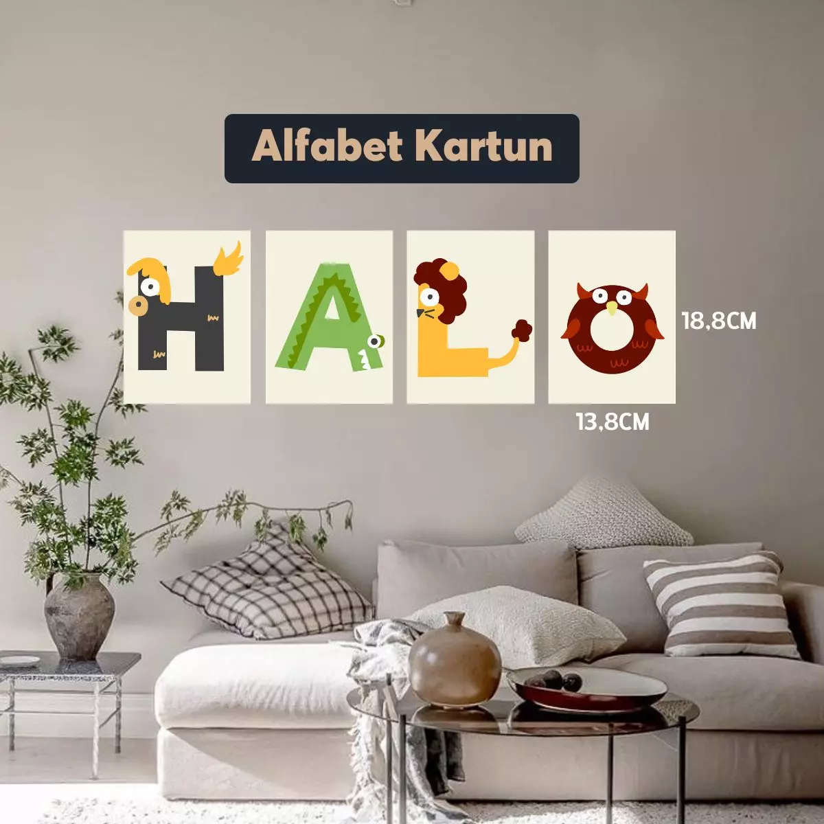 Wall Decor Alfabet Kartun K-T
