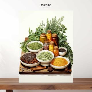 Wall Decor Gambar Rempah Herbal