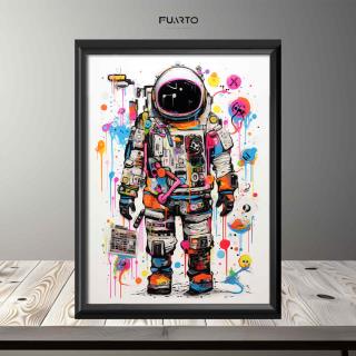 Pajangan Dinding Abstrak Astronot Full Frame