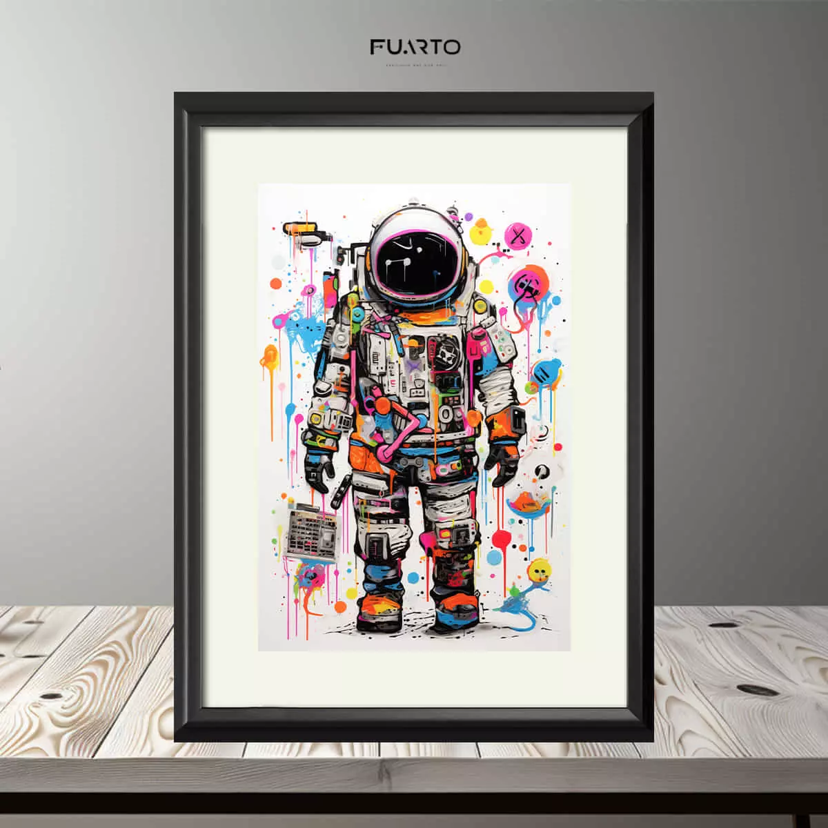 Wall Decor Abstrak Astronot Inner Frame