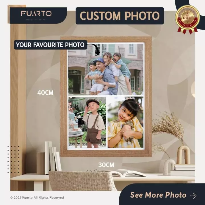 Cetak Foto Bingkai Kolase Frame Coklat