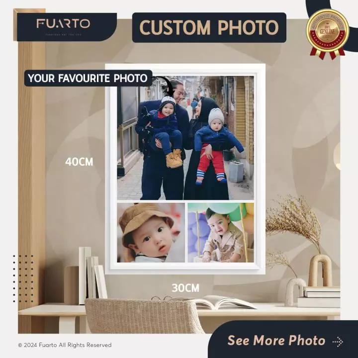 Cetak Foto Bingkai Kolase Frame Putih