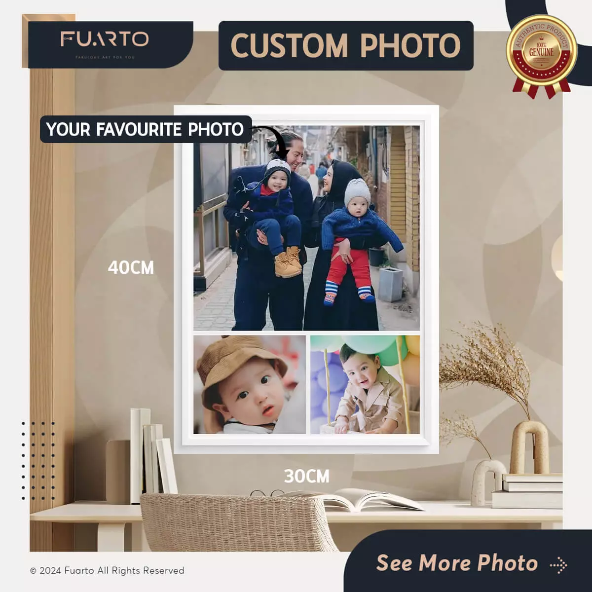 Cetak Foto Bingkai Kolase Frame Putih