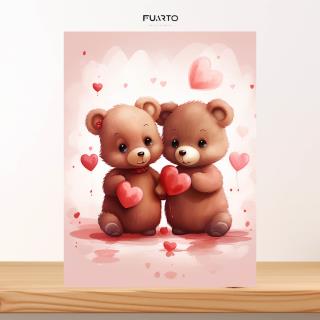 Wall Decor Kayu Valentine Bear