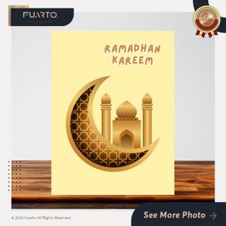 Hiasan Dinding Kayu Eid Mubarak