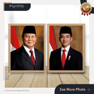Pajangan Dinding Kayu Presiden Wakil Frame