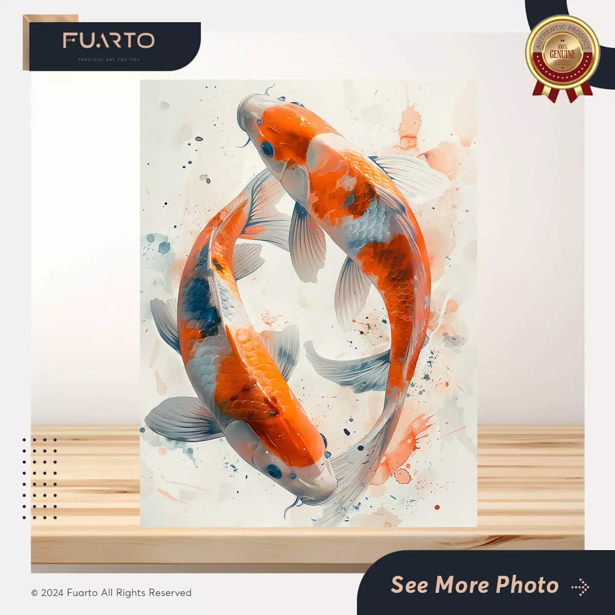 Wall Decor Dinding Kayu Hewan Ikan