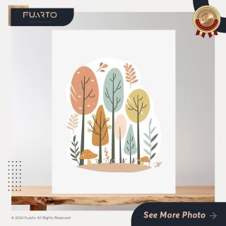 Wall Decor Kantor Kayu Pemandangan