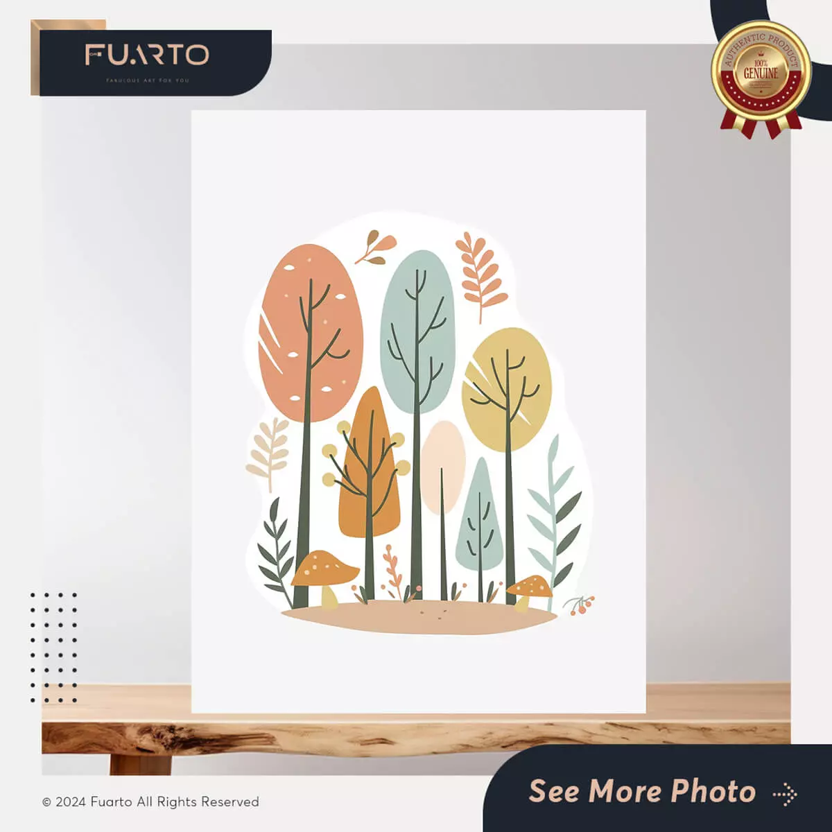 Wall Decor Kantor Kayu Pemandangan