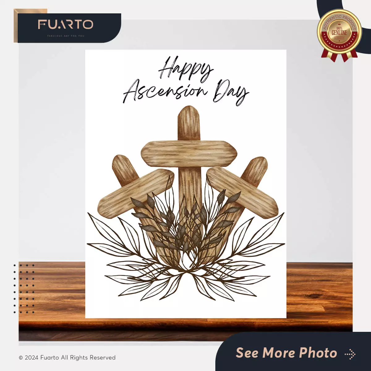 Hiasan Dinding Kayu Gambar Salib