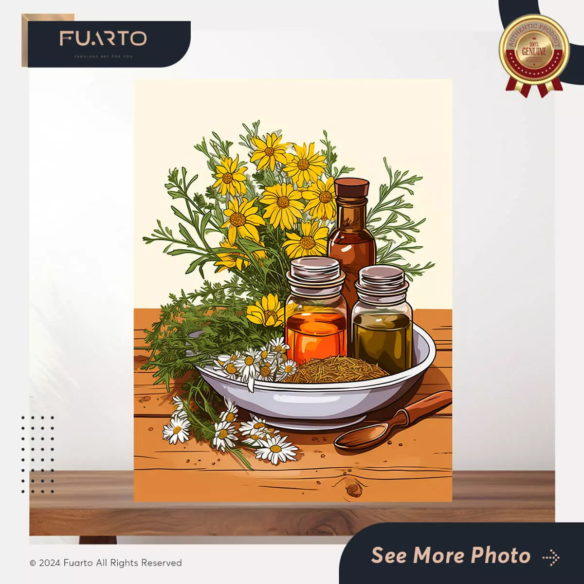 Pajangan Dinding Gambar Herbal