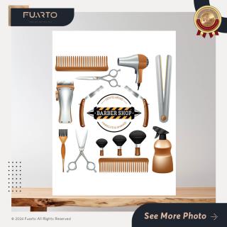 Wall Decor Kayu Barbershop