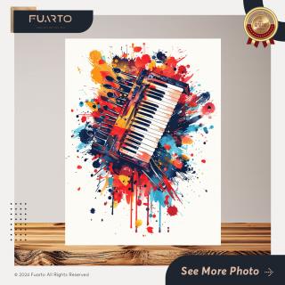 Pajangan Dinding Pop Art Alat Musik