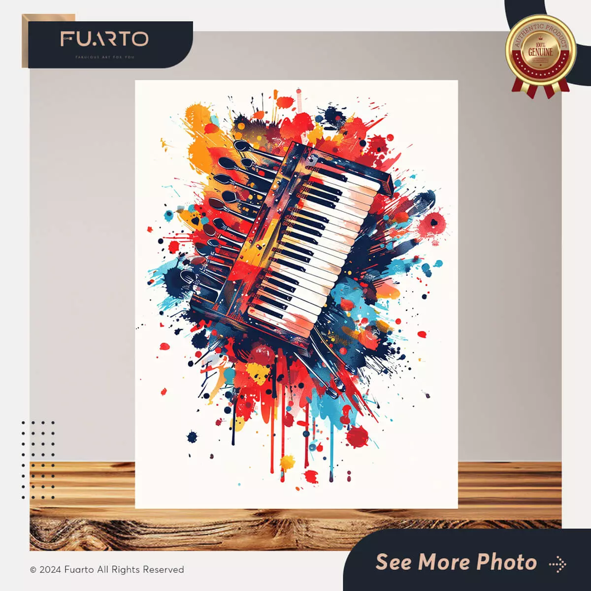 Pajangan Dinding Pop Art Alat Musik