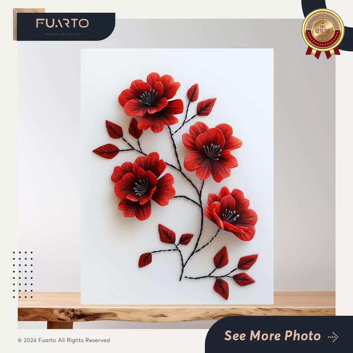 Wall Decor Kayu Kantor Bunga