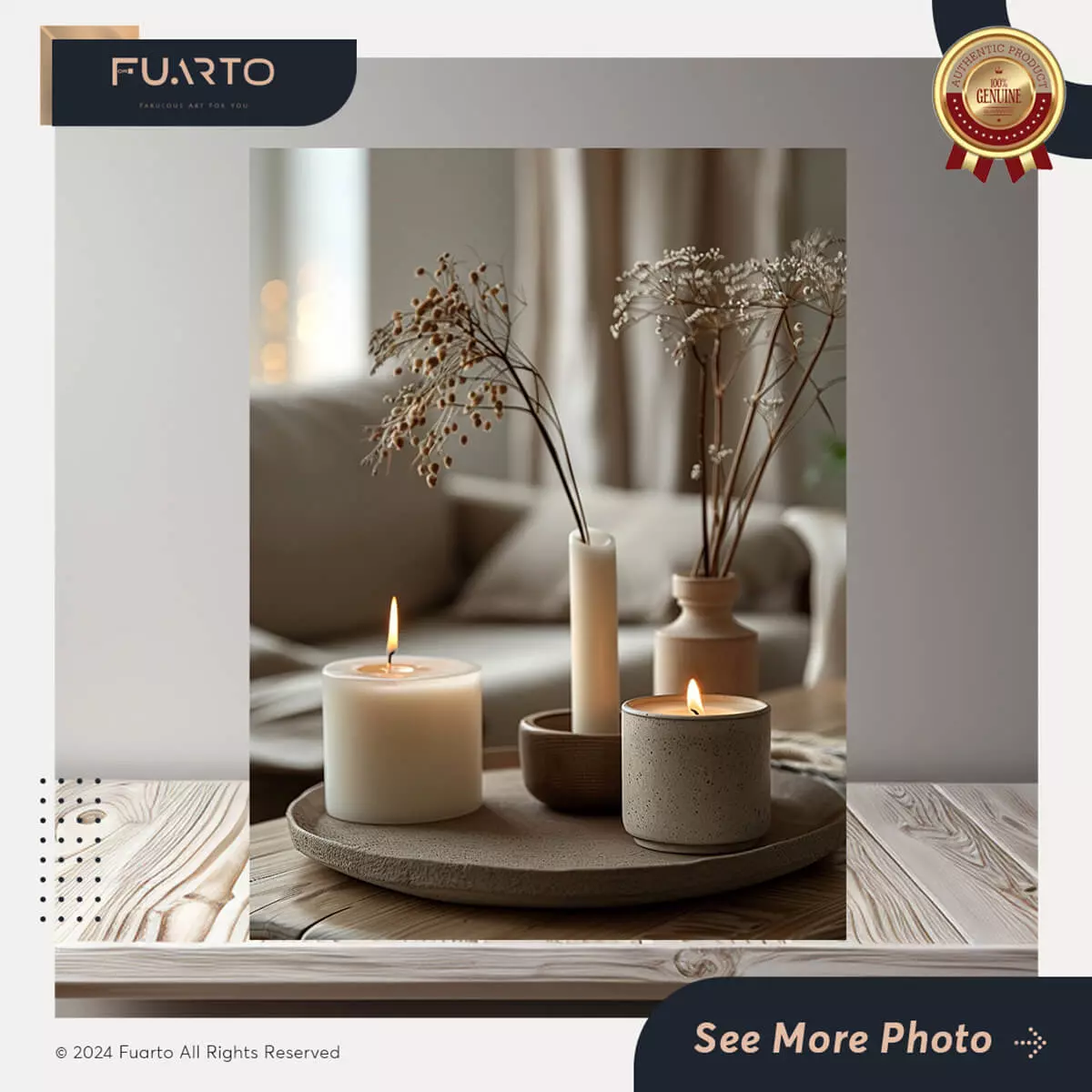Hiasan Dinding Scandinavian Lilin