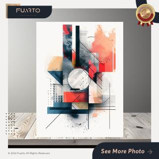 Pajangan Dinding Kayu Abstrak Geometrik