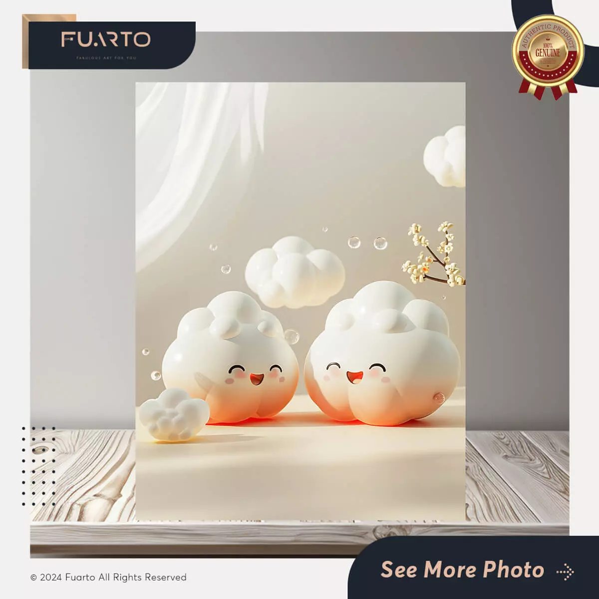 Wall Decor Home Fluffy Clouds