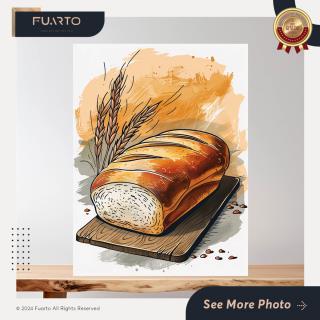 Hiasan Dinding Kayu Cafe Roti