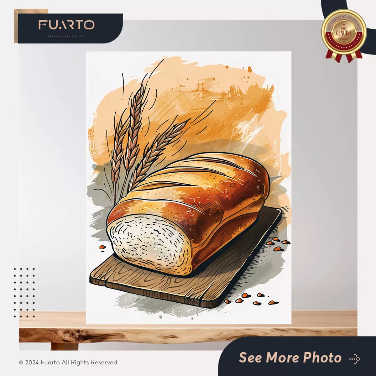 Hiasan Dinding Kayu Cafe Roti