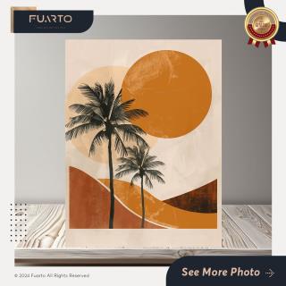 Wall Decor Scandinavian Palm Island