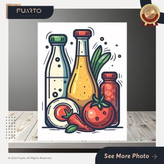 Wall Decor Restoran Drink Bottle