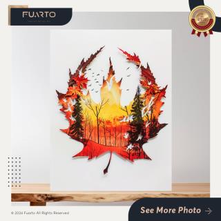Wall Decor Kayu Office Mapple