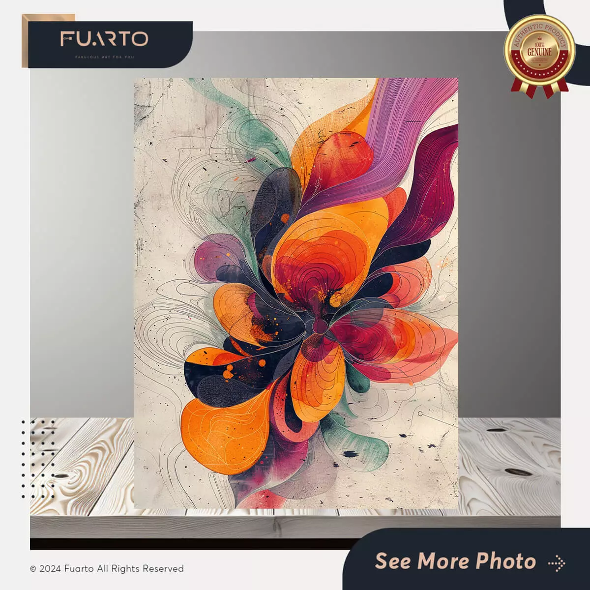 Wall Decor Abstrak Petals