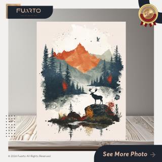 Wall Decor Scandinavian Night Deer