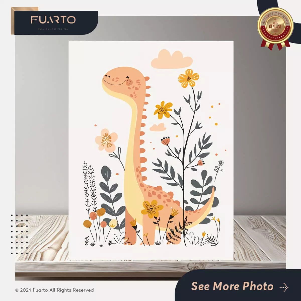Hiasan Dinding Kayu Home Dinosaurus