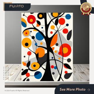 Wall Decor Kayu Abstrak Warna