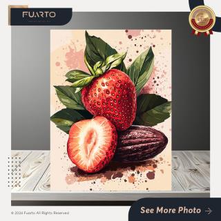 Wall Decor Restoran Buah Strawberry