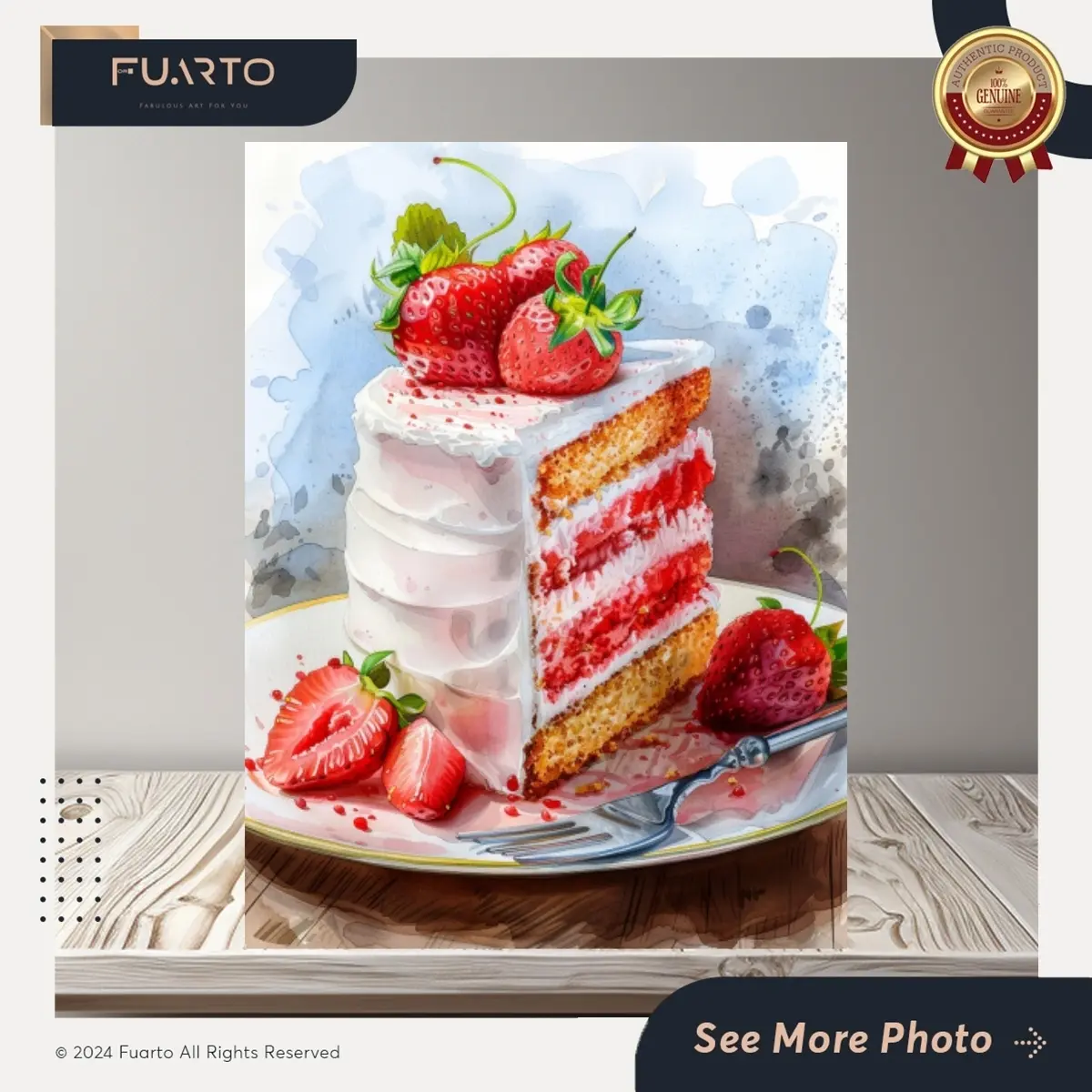 Wall Decor Strawberry Cake