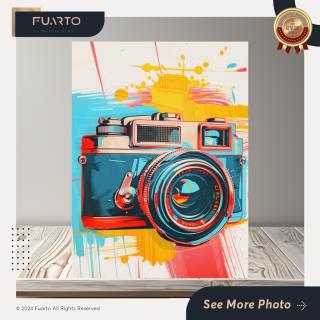 Pajangan Dinding Pop Art Camera