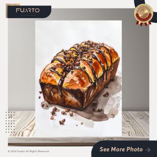 Wall Decor Roti Cokelat Glaze