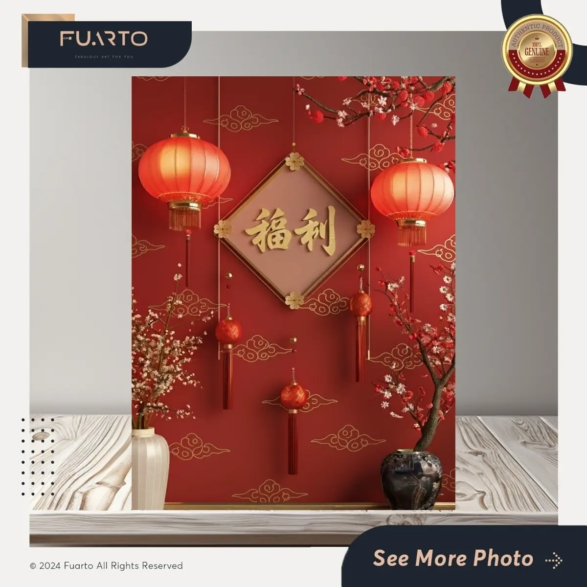 Dekorasi Dinding Imlek Lampion