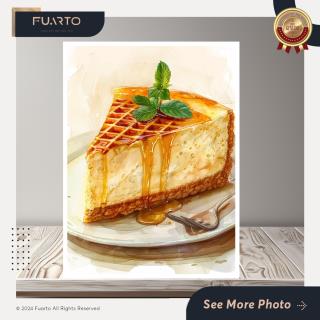 Wall Decor Sweet Caramel Cheesecake