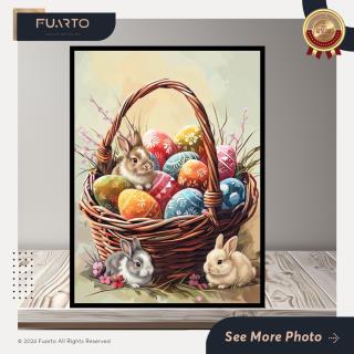 Wall Decor Easter Bunny Basket