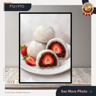 Wall Decor Mochi Stroberi Manis