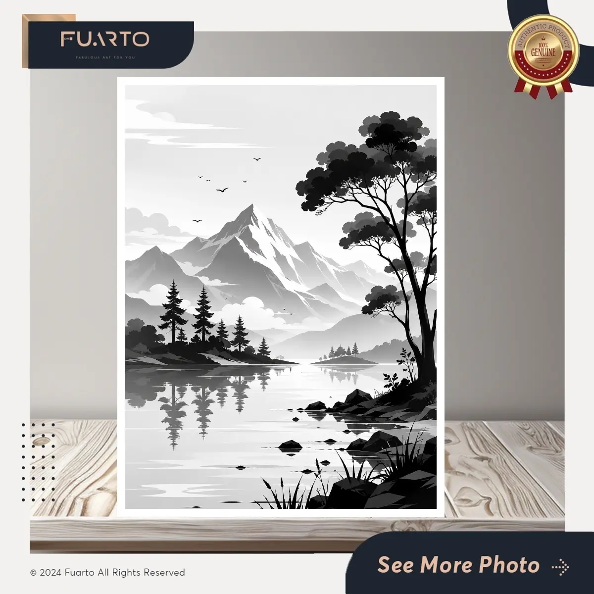 Wall Decor Alam Monokrom