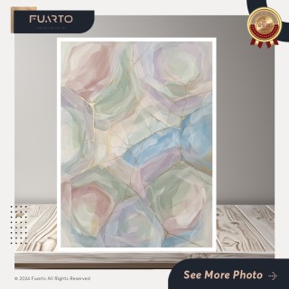 Wall Decor Abstrak Pastel